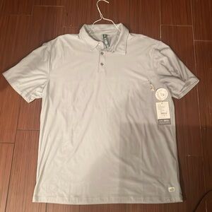 Vuori Strato Tech Polo XL Platinum Heather NWT